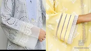 Latest Sleeves Design Ideas/center lace design