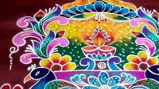 Easy Rangoli for thaipoosam தை பூசம்  