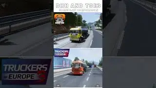 Driver's highway hero vs truckers of Europe 3 gameplay and graphics details comparison