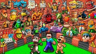 SURVIVAL in MAZE with 1000 NEW ITALIAN MEMES - UDIN DIN DUN - SIX SEVEN MINECRAFT Animation Gameplay