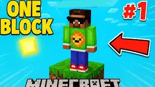 Minecraft But I Start with One Block ! [ Episode 1 ] #minecraft #oneblockchallenge 