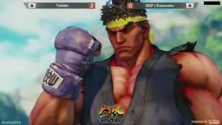 Street Fighter 5 Tournament - TWFighter 2016 - Tokido (Ryu) v GGP Kazunoko (Cammy)