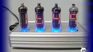 nixie style clock blue numitron