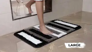 HOKIPO Large Soft Microfiber Bathroom Mats | Water Absorbent Bathmats in India