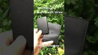 #snuffbox #sniffbox mini sniff snuff box store in wallet and with mini straw inside assembly