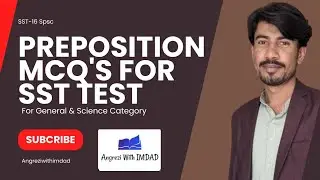 Most Important  English Prepositions Mcq's for SST_BPS 16 By Spsc- Science & General category