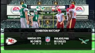 Madden 09 PSP: &laquo;Канзас-Сити Чифс&raquo; 1990 года против &laquo;Филадельфия Иглз&raquo; 1980 года.