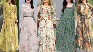 Latest floral long maxi designs 2023|Printed long maxi design