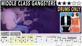 Middle Class Gangsters (DRUMS ONLY) - Matthew Good Band | DRUM SCORE Sheet Music | #487 DRUMSCRIBE