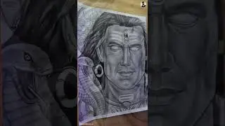 Drawing ✍️ | Lord Shiva, Mahakal 💀🥰🙏 | Short Video | Kishan Gupta Arts #shiv #mahadev #shorts