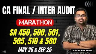 SA 450, 500, 501, 505, 510 & 580 Revision | CA Final and CA Inter Audit