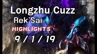 Longzhu Cuzz Rek'Sai 9/1/19 Highlights