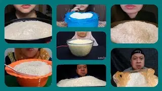 ASMR RAW RICE EATING COMPILATION MAKAN BEARS 