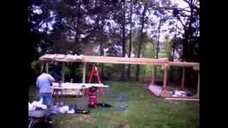 Time-lapse of building the play fort