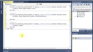 How To Add, Remove and Clear From Listbox Using Visual Basic .Net