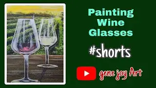 🥂🍷🍷PAINTING WINE GLASSES |  Acrylic Painting | gene joy Art#shorts
