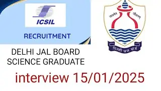 Delhi jal board science graduate job #2025 #2024 #Delhi jal board #djb #delhi #delhijob #science#job