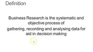 Introduction to Business Research
