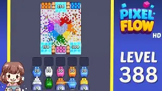 Pixel Flow Level 388 Solution Walkthrough