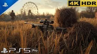 (PS5) COD 4 Stealth Sniper Mission in Pripyat Ukraine ALL GHILLIED UP Secret Operation  HDR 4K