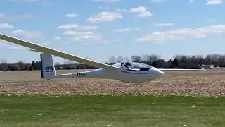 50% scale RC AS33 Sailplane does a low pass and sets the worms on fire!