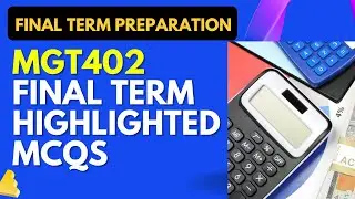 MGT402 Final Term Highlighted Solved MCQs