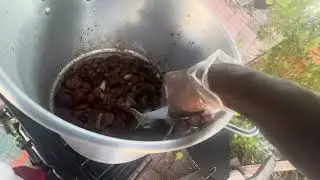 Backyard cooking greens gumbo with lime vegetable chicken rice #14 please subscribe ￼