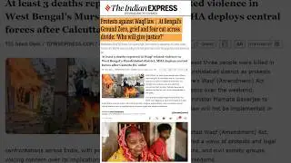 West Bengal Murshidabad violence waqf bill protest . Kolkata #india #murshidabad #trendingnow