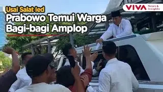 Presiden Prabowo Bagi bagi THR ke Warga Usai Salat Idul Adha di Istiqlal