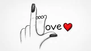 BABY FOOT 👣 LOVE DRAWING|BABY FOOT LOVE DESIGN|BABY FOOT & FINGER LOVE DRAWING|EASY PENCIL ART 🎨