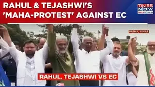 Bihar Bandh: Rahul, Tejashwi Come Together To Hold Massive Protest Over EC's Voter Roll Move | WATCH