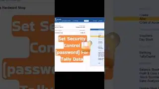 How to Set Security control (password) For Tally Company Data #tallysolutions #accounting #education