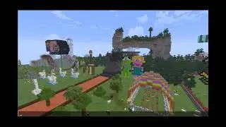 Minecraft into the forever world: nyan cat house, hedge maze & labyrinth pixel art tours
