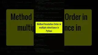 What is Method Resolution Order (MRO) for multiple inheritance in Python