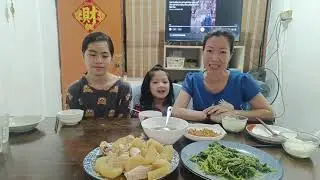 Vlog #món  gà  kho  củ cải  cho bữa cơm chiều, cuộc sống malaysia