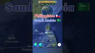 Philippines 🇵🇭 to Saudi Arab 🇸🇦 flight Route direct flight ✈️ Operator by Philippines Airlines