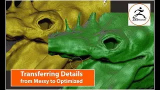 Super ZBrush Process: Projecting Messy Hi Res Geometry Onto Optimized Geometry In ZBrush