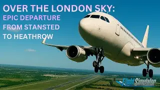 Over the London sky: epic departure from Stansted to Heathrow (#msfs2024)