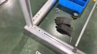 Aluminum box types of football goals are assembling 👻 