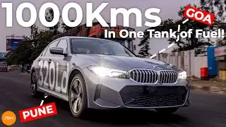 1000+ KMS in 1 TANK OF FUEL in the 2024 BMW 320Ld! | BMW 320Ld Pune-Goa Roadtrip! | Kitna Deti Hai?