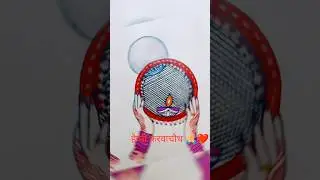 Hatho me Pooja ki thali 😍 | karwachauth special drawing #shorts #drawing