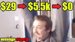 Bossmanjack turns $29 into $5449 into $0.  In five minutes. #twitch #gaming