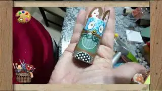 Artesanato GiGrassiSalles-  Coelhos de P&aacute;scoa de Rolo de Papel