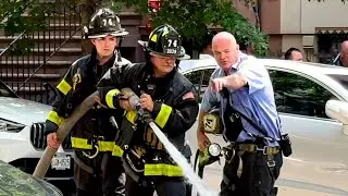 FDNY Manhattan 2 & 2 Box 1139 Transformer Service Box Fire with vehicle above