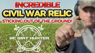 Incredible Civil War relic sticking right out of the ground! Metal Detecting an old plantation.