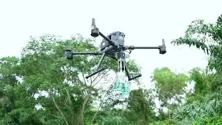 Air Payload drop release mechanism system for DJI Matrice 350, DJI M350 air payload drop hooks.