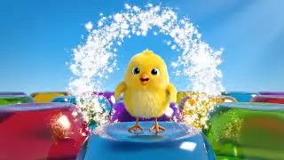 El pollito amarillo esponjoso de Angry Birds aterriz&oacute; en un charco | Canciones Infantiles y Rimas