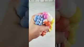 Rainbow Mesh Squishy Stress Ball! 🌈.mp4