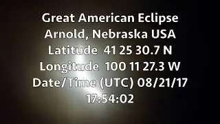Arnold, Nebraska - Total Solar Eclipse - C2-C3 Totality - 8/21/17 HD