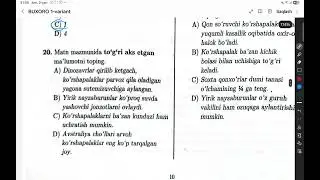 Ms test tahlili. Umid Shukurov. 1-variant 18-27- savollar